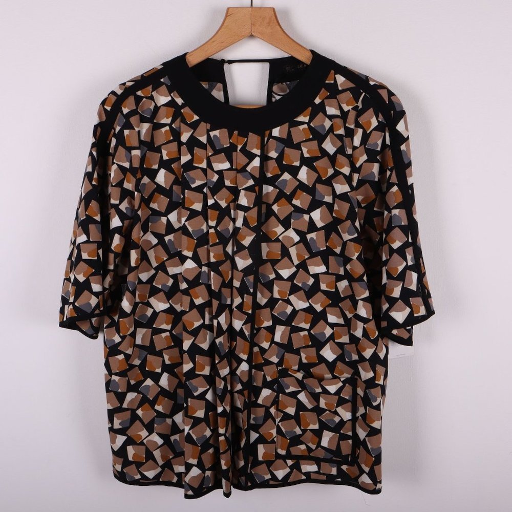 Zara Basic Pattern Loose Fit Blouse - image 1